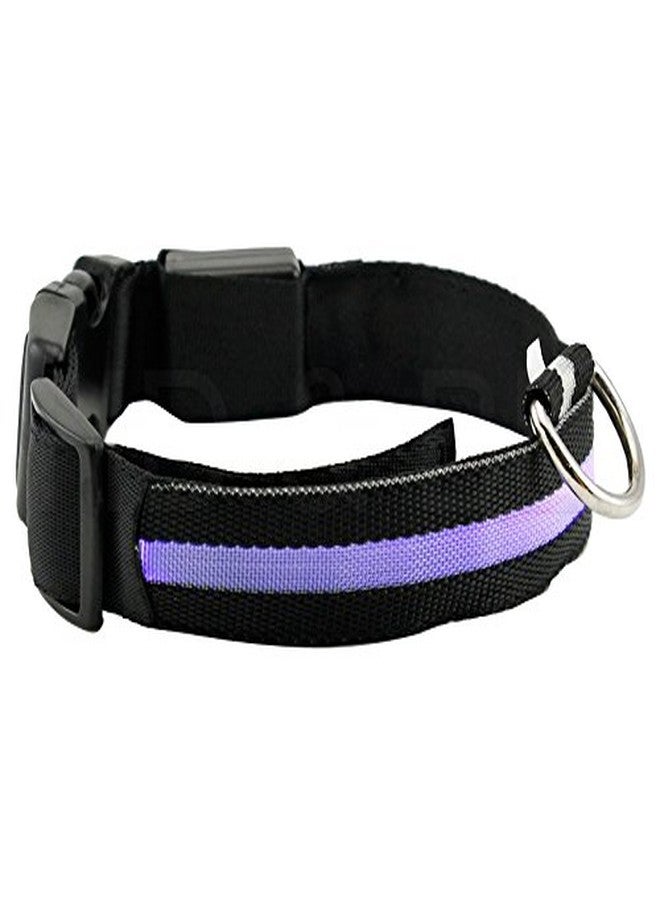 Futaba Nylon Pet Glow in Dark LED Collar Night Safety - Black -Small - Image 5